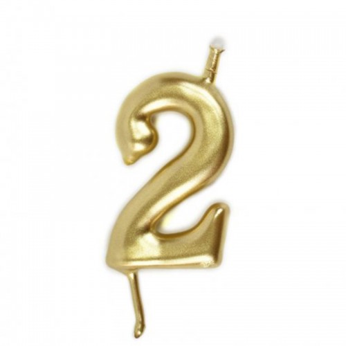 Vela Número 2 Dourado